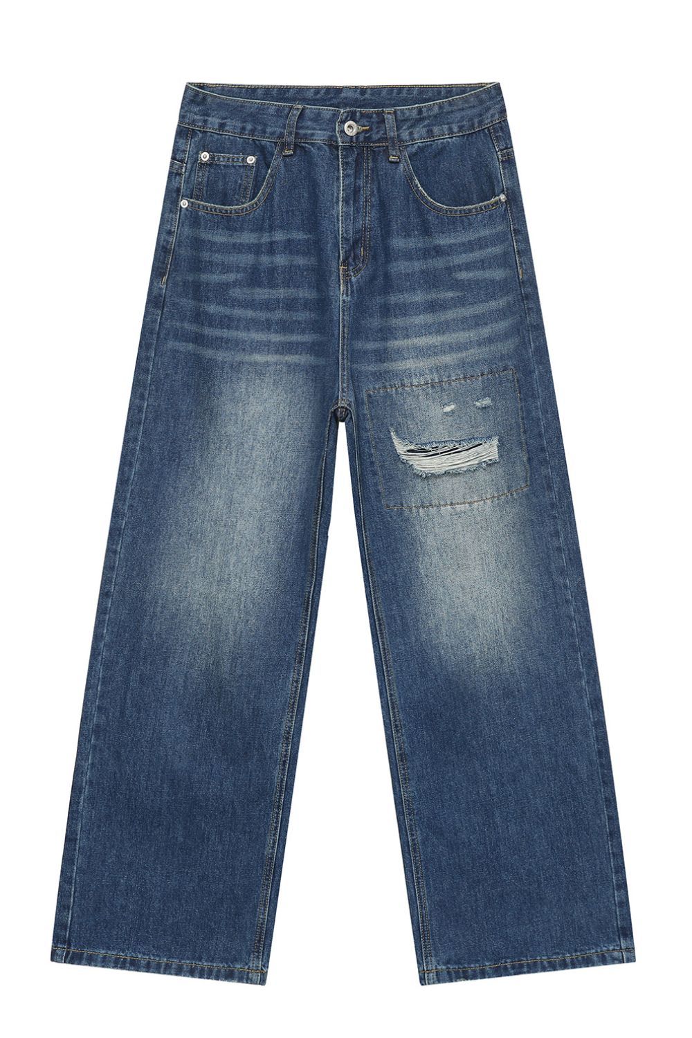 Buy Men's Distressed Applique Straight Jeans by Faz