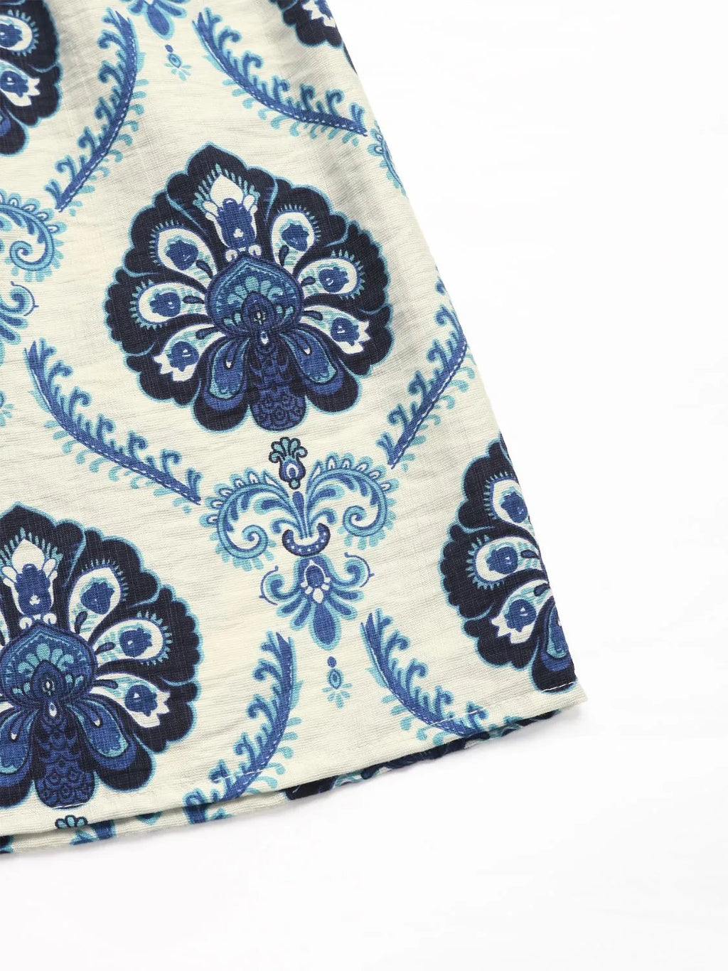 Buy Printed V-Neck Cap Sleeve Dress by Faz