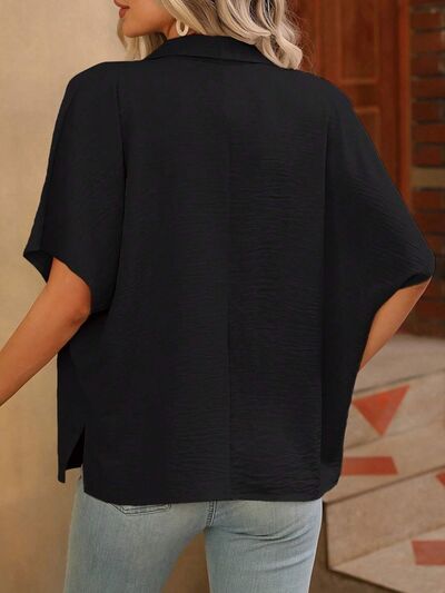 Buy Contrast Collared Neck Short Sleeve Shirt by A@X@E