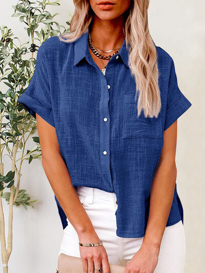 Buy Button Up Short Sleeve Shirt by T@D