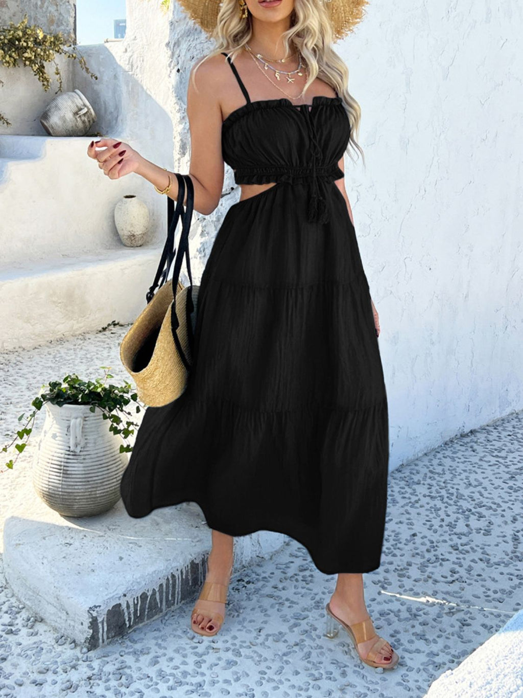 Buy Tie Back Cami Midi Dress by Faz