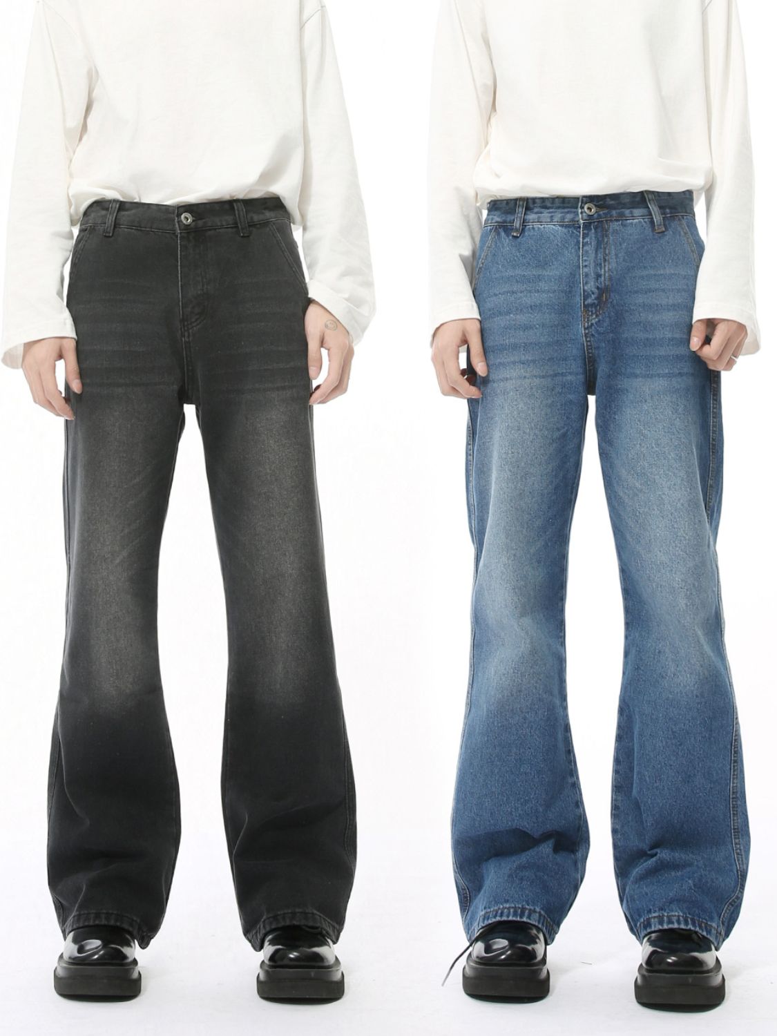 Buy Mid Rise Jeans with Pockets by Faz