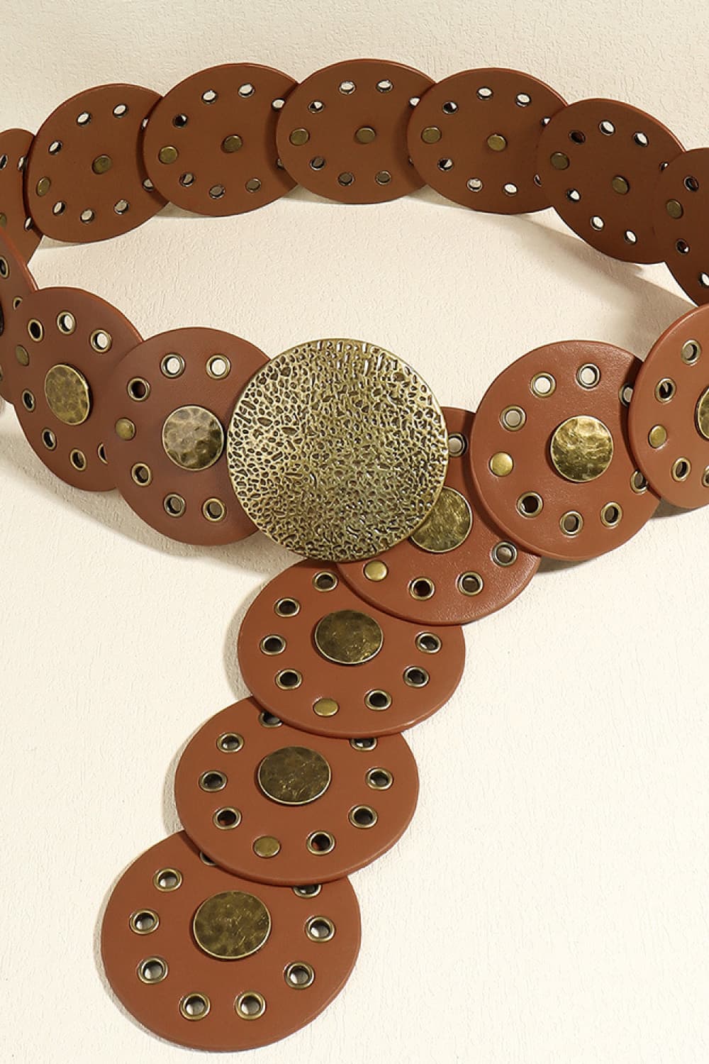 Buy Round Shape PU Leather Belt by Faz