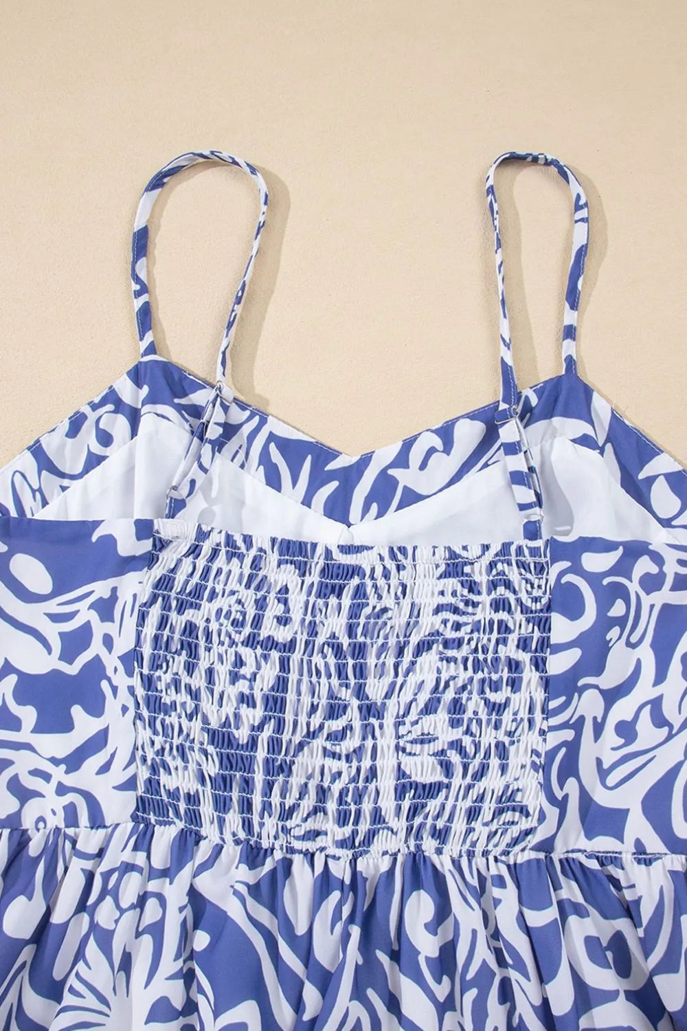 Buy Floral Print Spaghetti Strap High Waist Dress by Faz