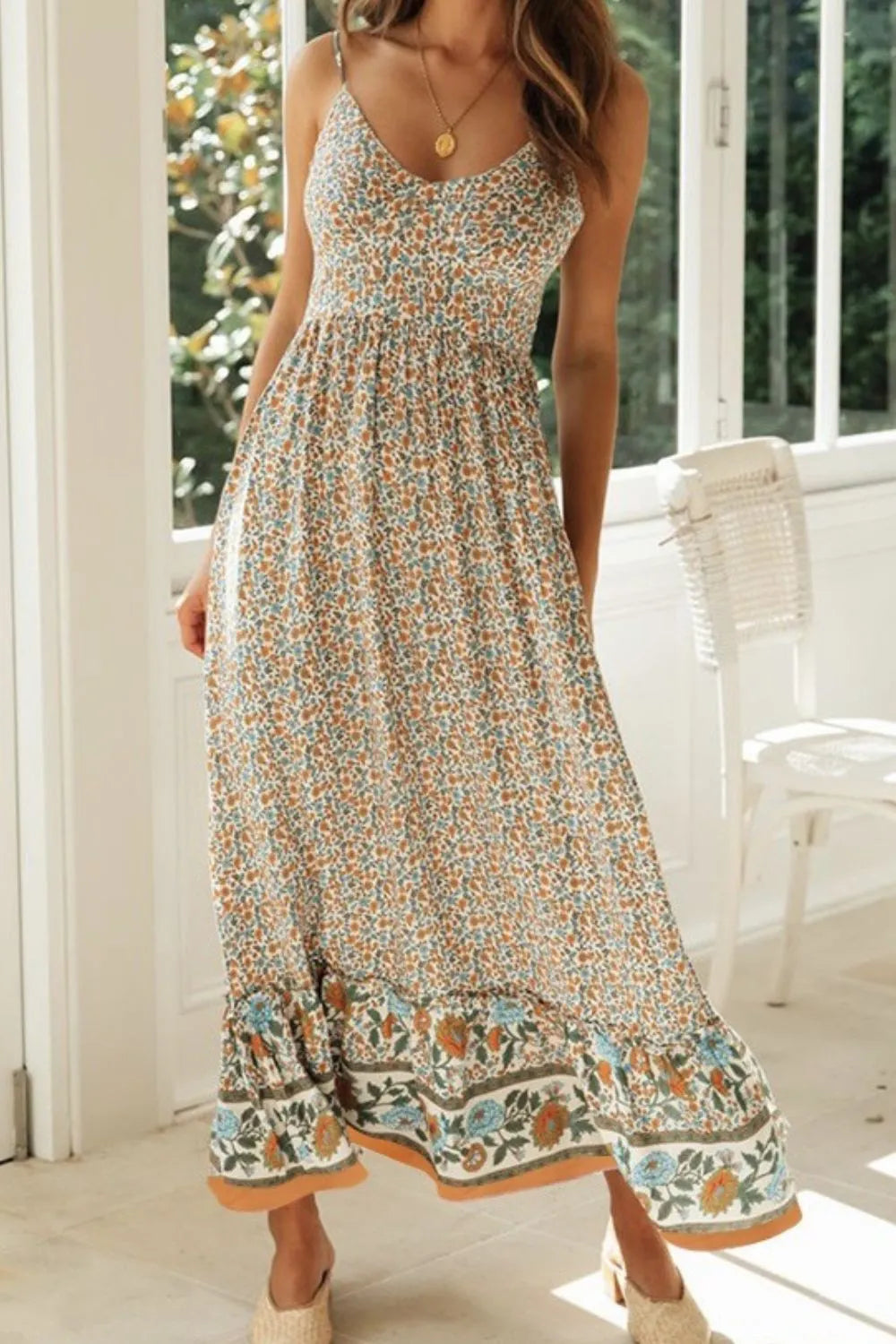 Buy Printed Maxi Cami Dress by Faz