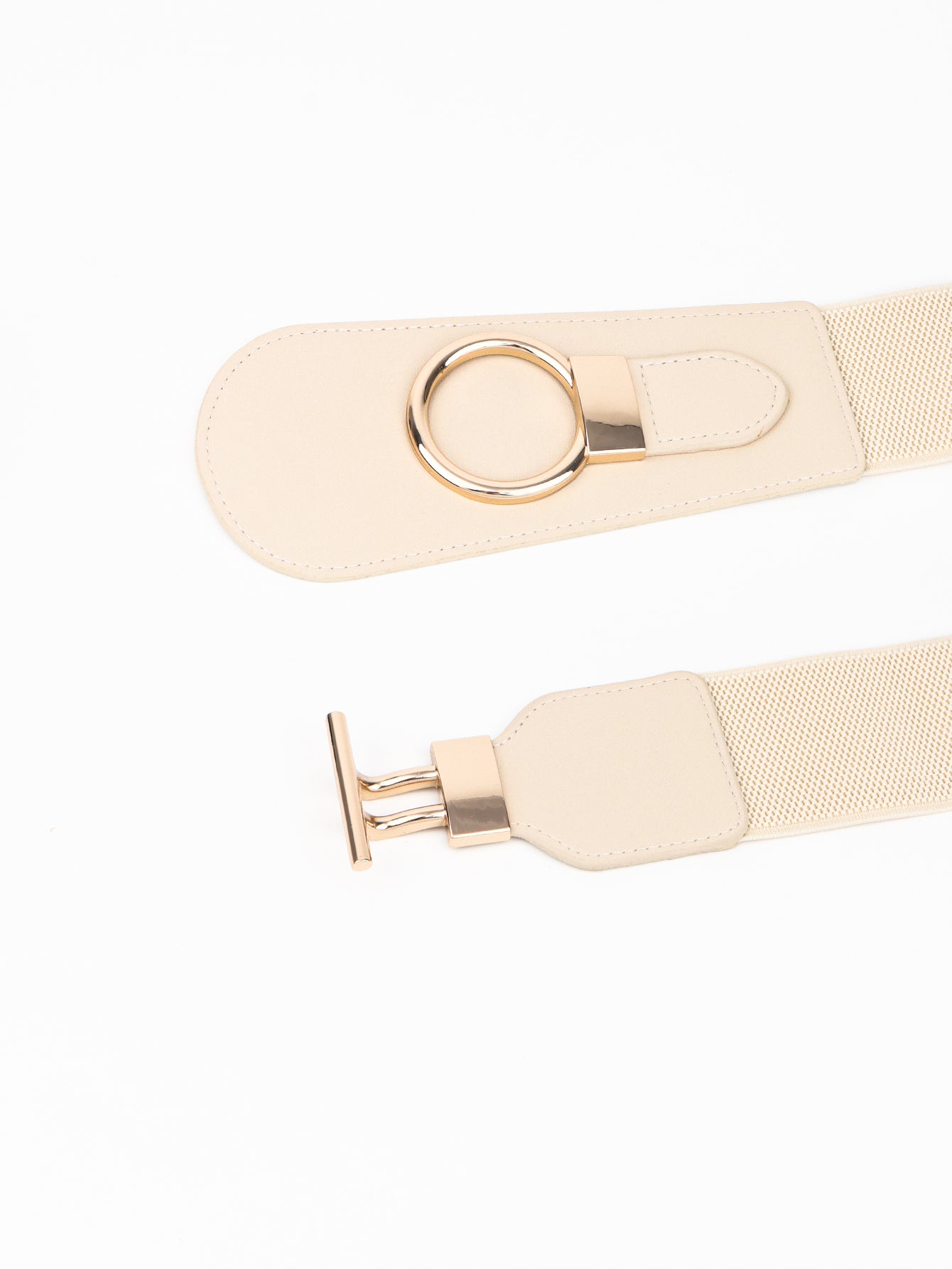Buy PU Elastic Wide Belt with Alloy Buckle by Faz