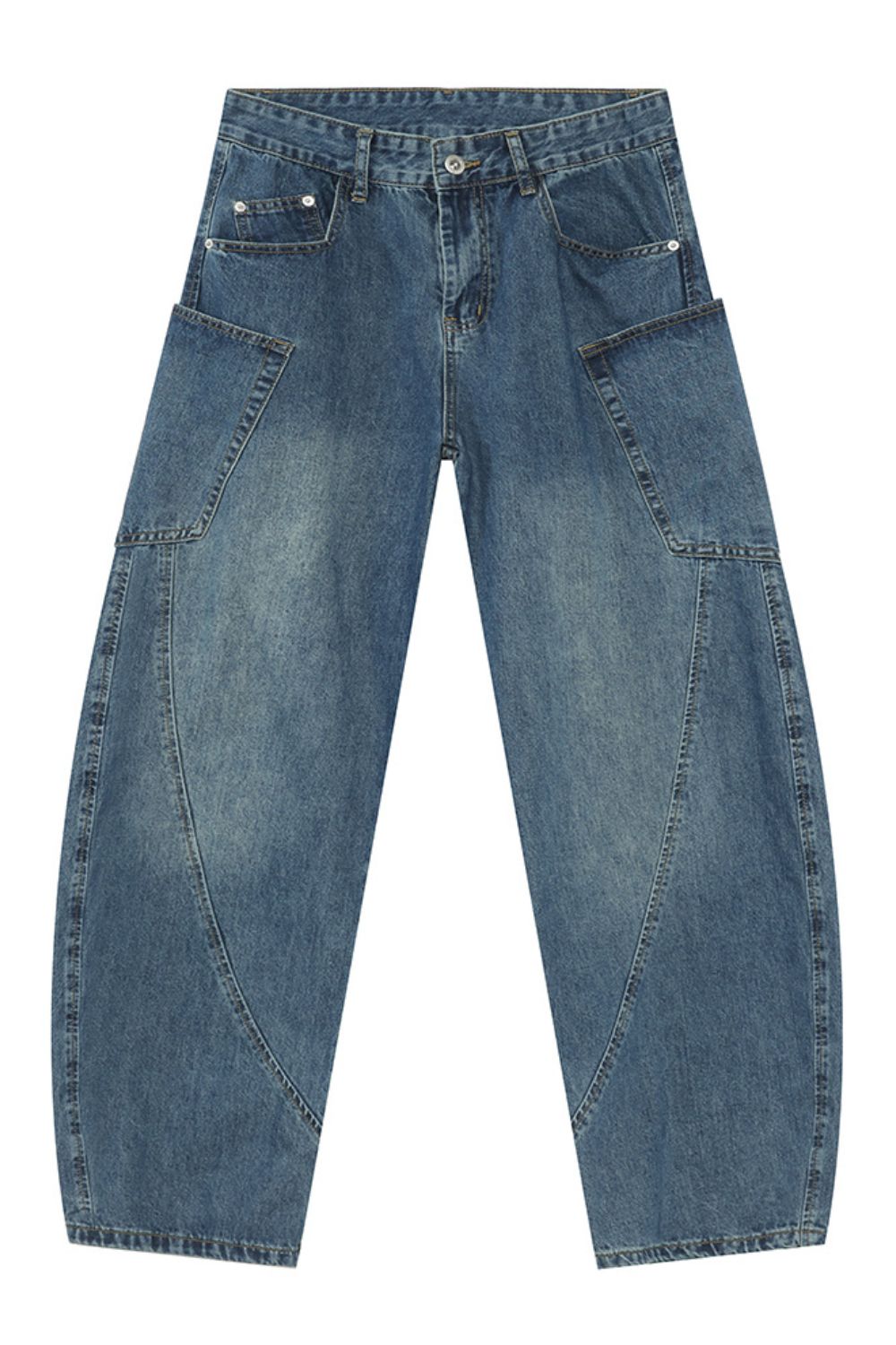 Buy Mid Rise Waist Jeans with Pockets by Faz