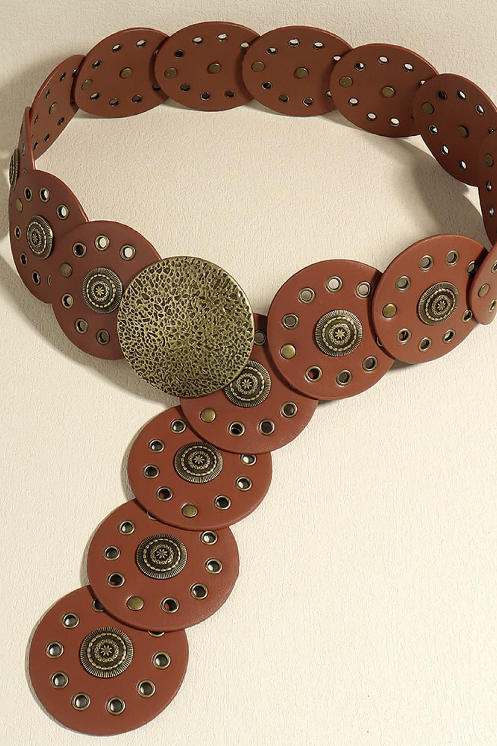 Buy Round Shape PU Leather Belt by Faz