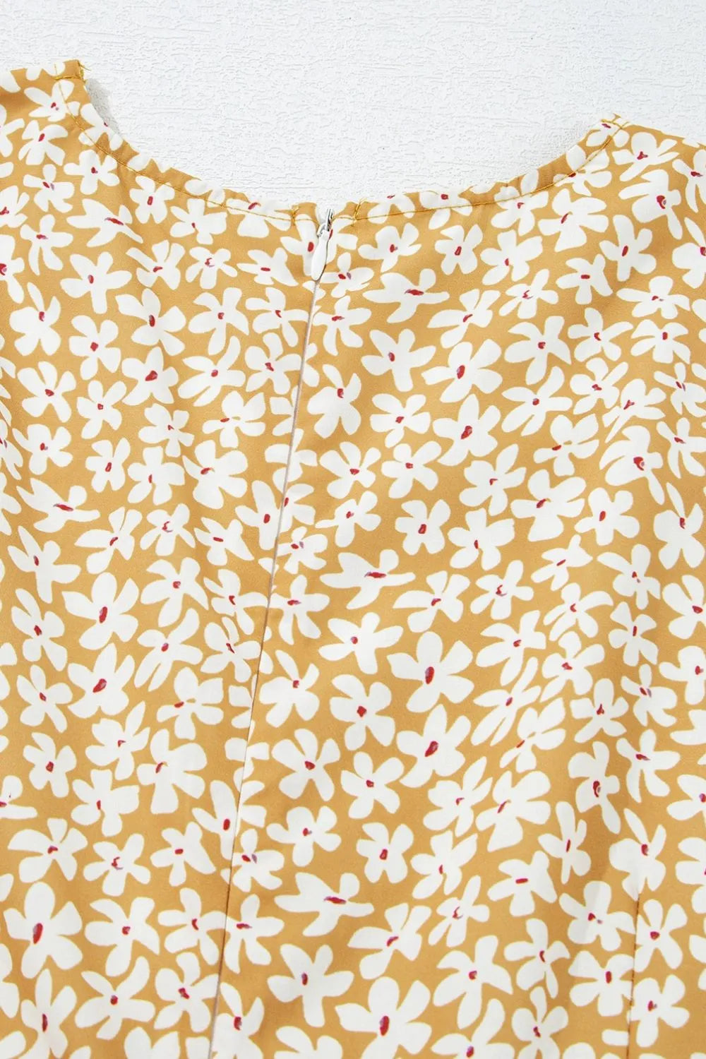 Buy Floral Short Sleeve Surplice Frilly Tiered Mini Dress by Faz