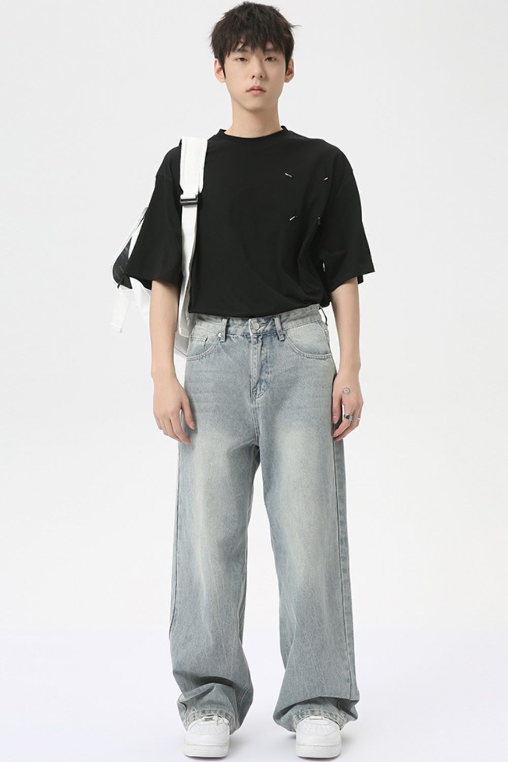 Buy Wide Leg Jeans with Pockets by Faz