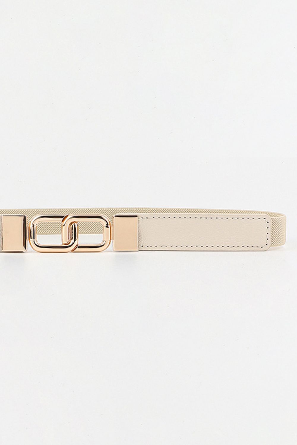 Buy Geometric Double Buckle Elastic Belt by Faz