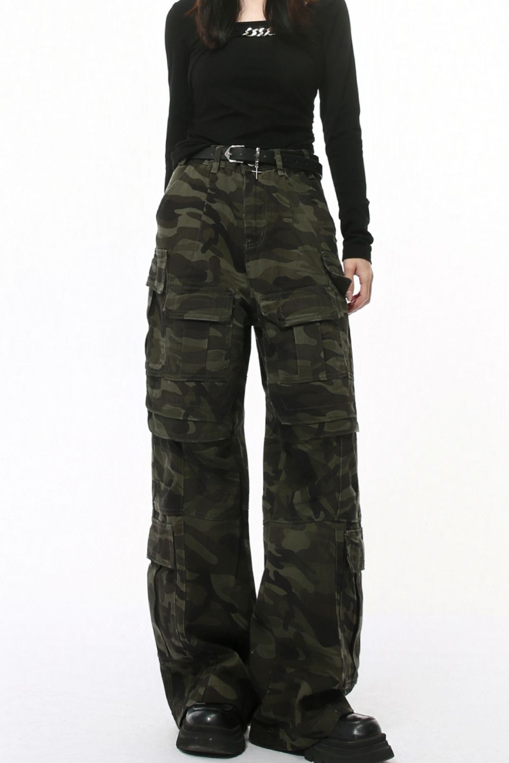 Buy Men's Camouflage Straight Cargo Jeans by Faz