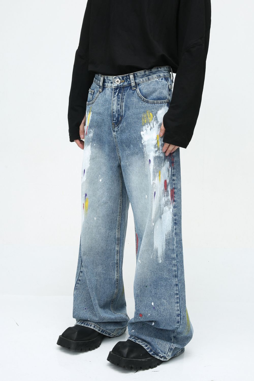 Buy Painting Jeans with Pockets by Faz