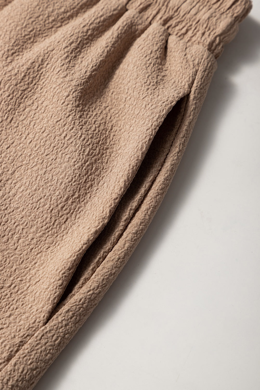 Buy Textured Tiered Edge High Waist Shorts by Faz