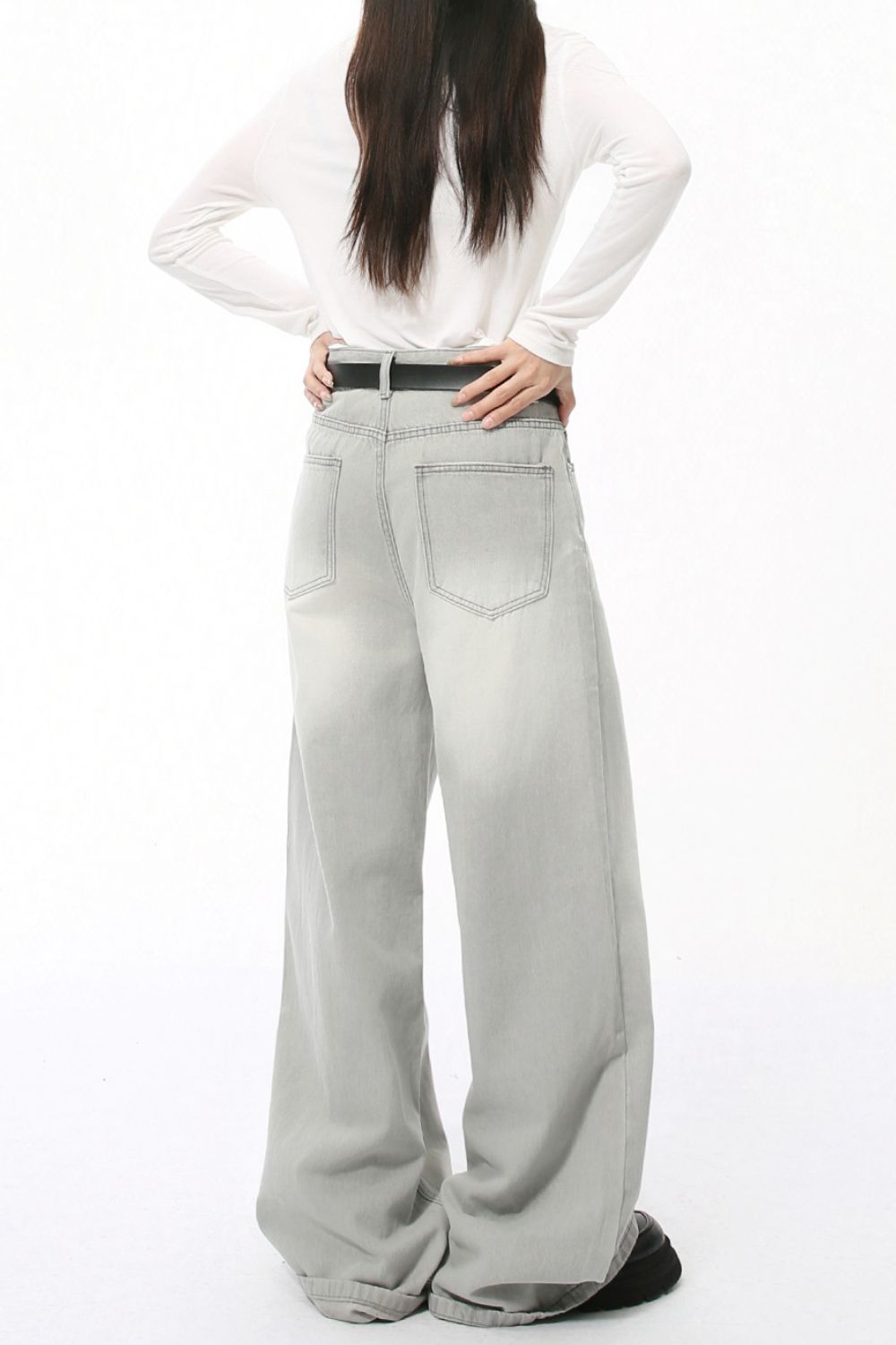 Buy Wide Leg Jeans with Pockets by Faz