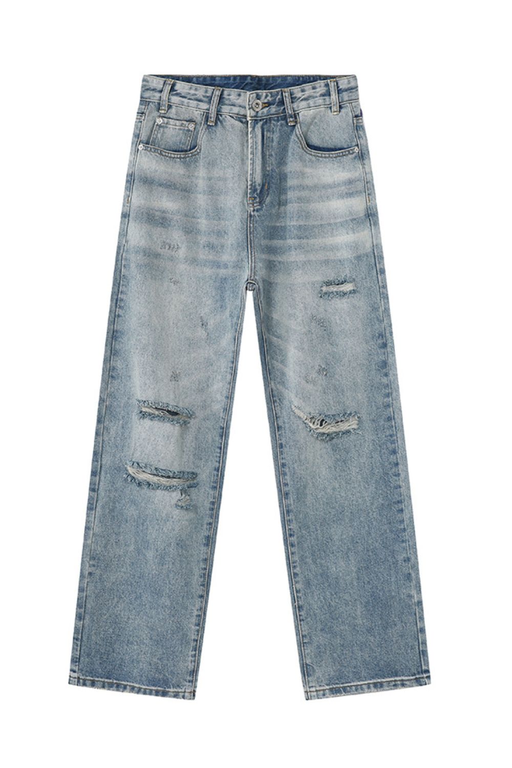 Buy Distressed Wide Leg Jeans by Faz