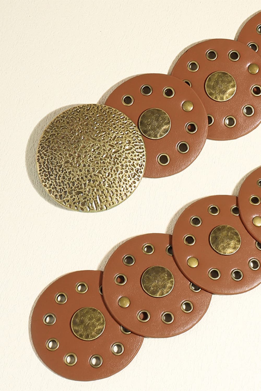 Buy Round Shape PU Leather Belt by Faz