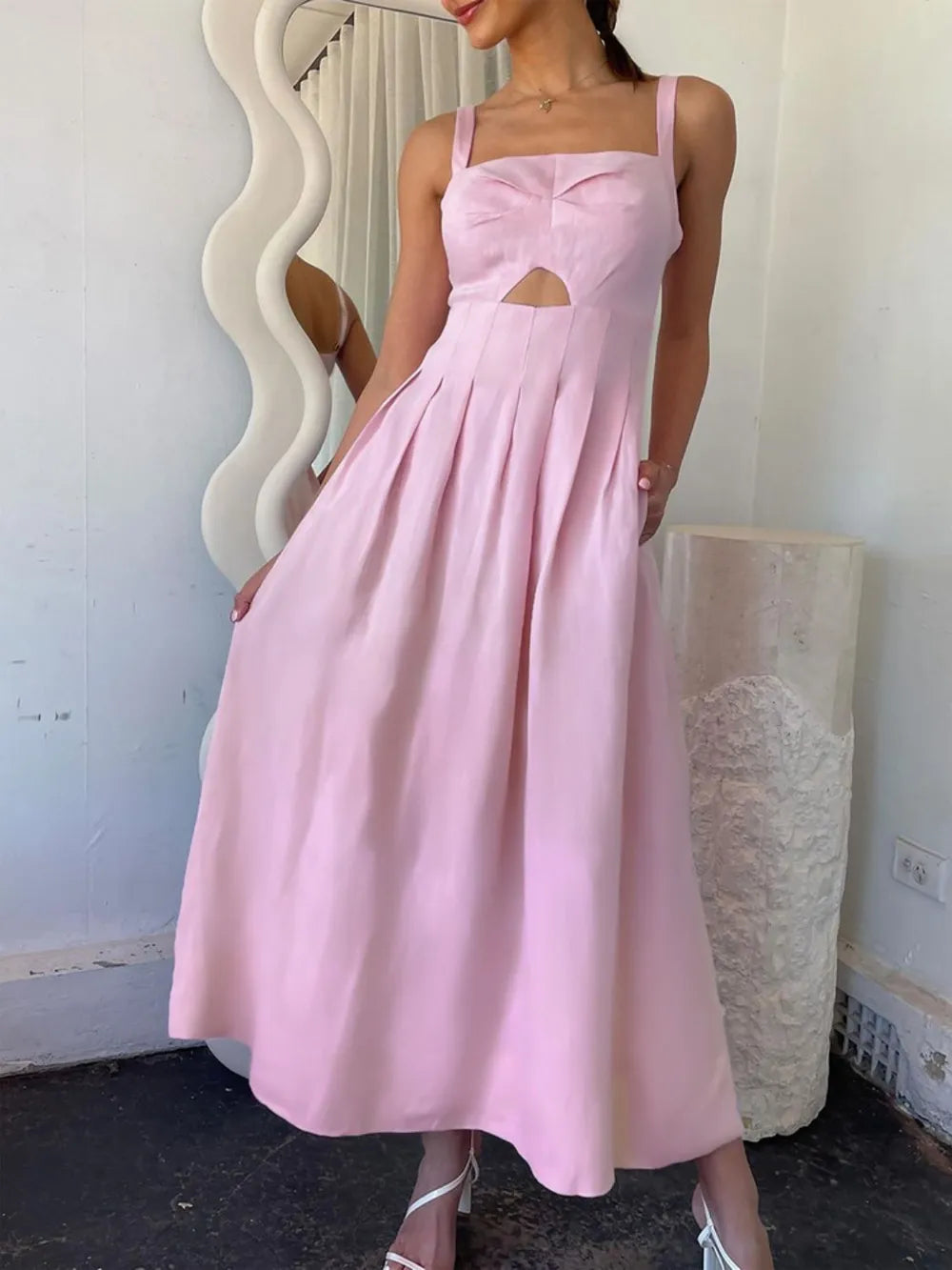 Buy Cutout Square Neck Cami Dress by Faz