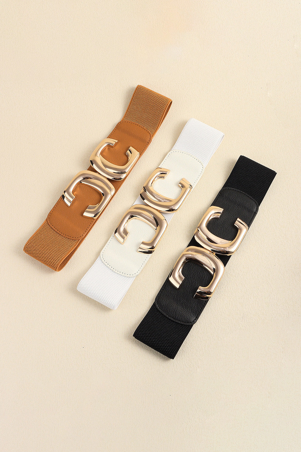 Buy Zinc Alloy Buckle Elastic Wide Belt by Faz