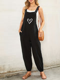 Buy Heart Square Neck Wide Strap Overalls by Faz
