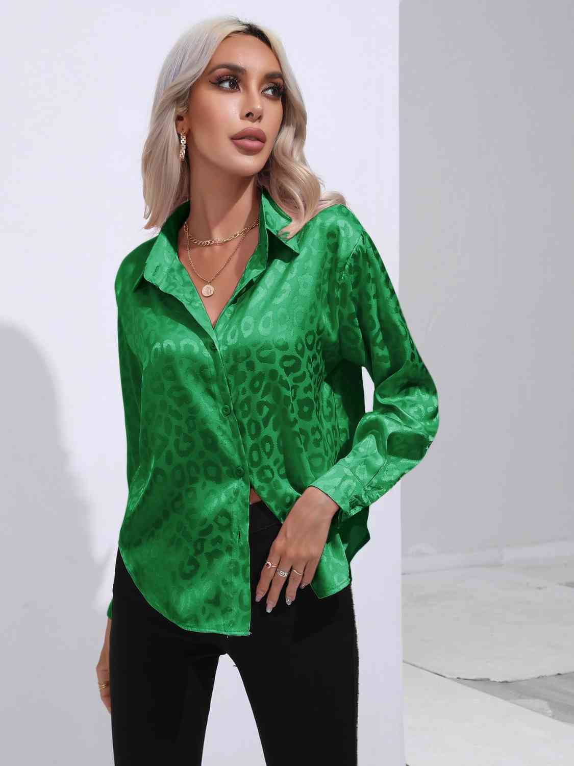 Buy Printed Collared Neck Buttoned Shirt by B&S