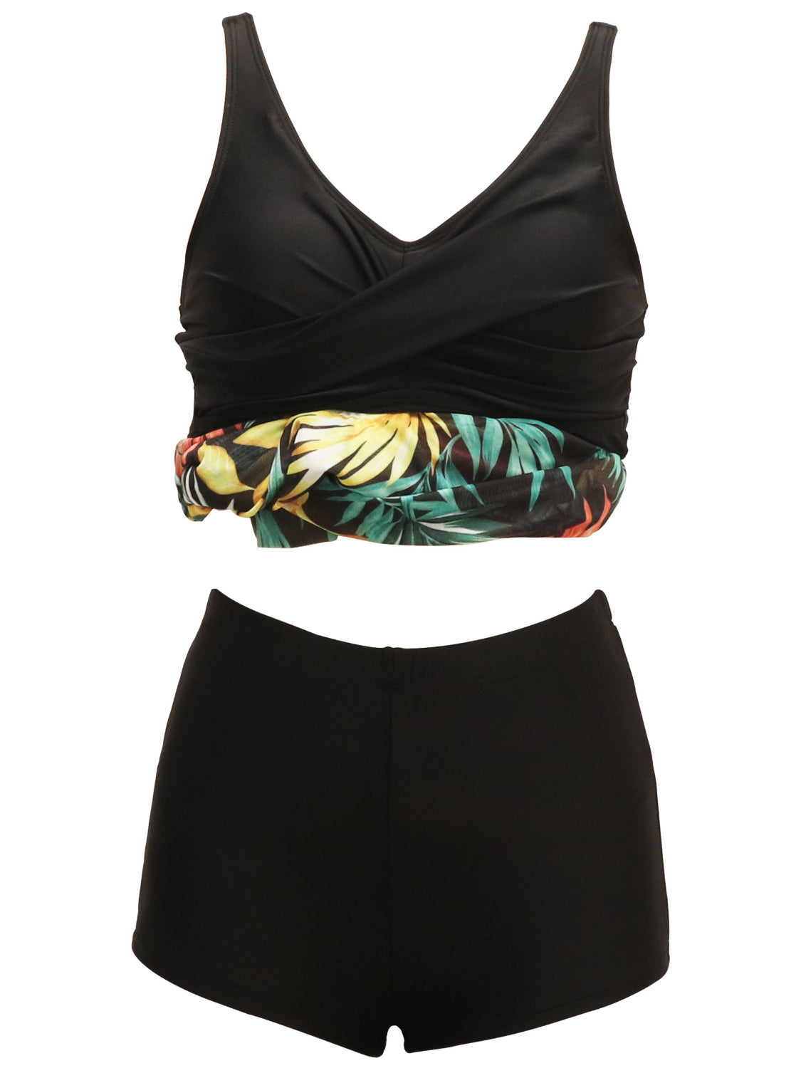 Buy Printed Wide Strap Two-Piece Swim Set by Faz
