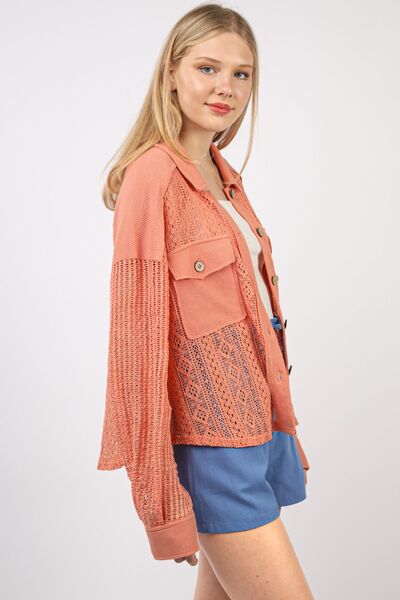 Buy Button Up Long Sleeve Lace Shirt by Very J