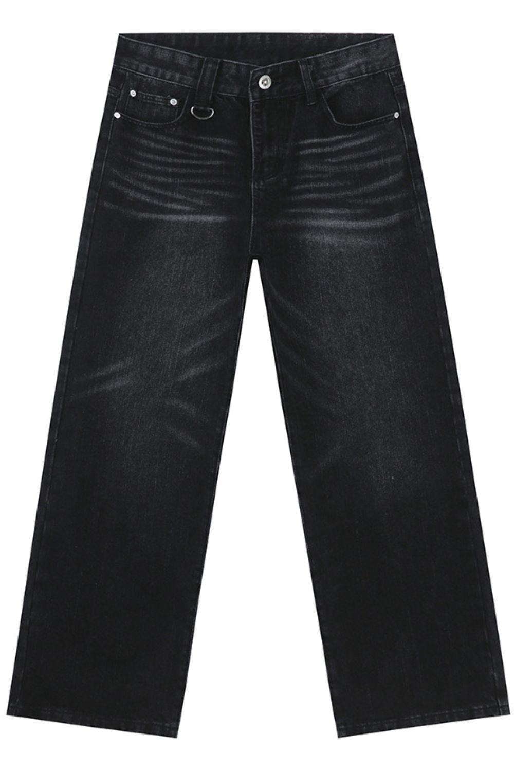 Buy Wide Straight Jeans with Pockets by Faz