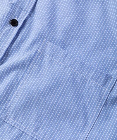 Buy Striped Collared Neck Long Sleeve Shirt by SYNZ