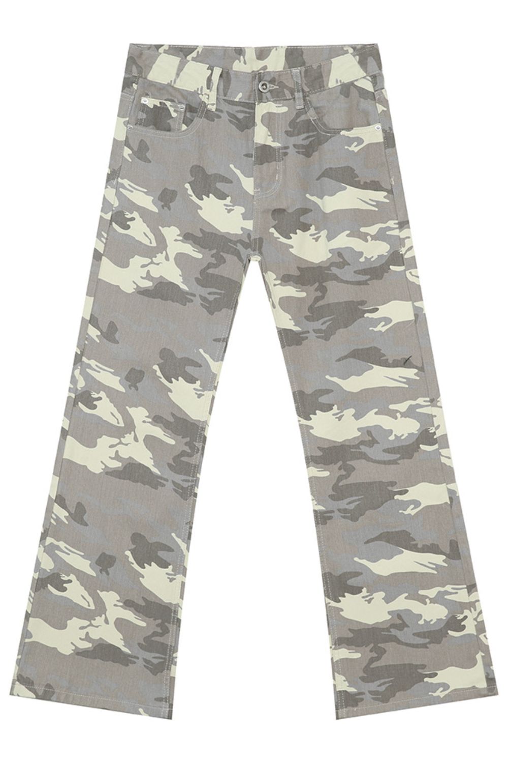 Buy Camouflage Bootcut Jeans with Pockets by Faz