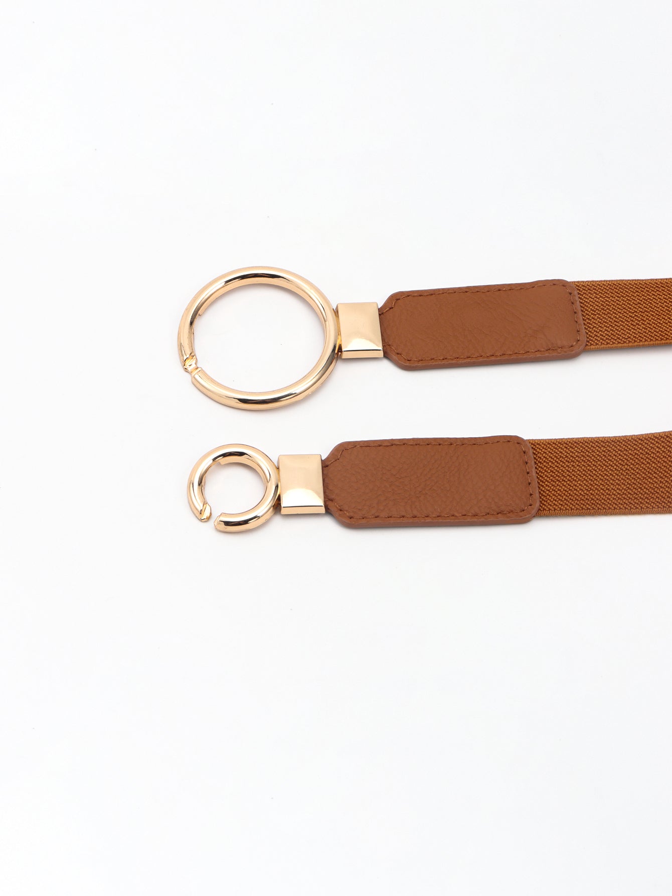 Buy Double Ring Buckle Elastic PU Belt by Faz