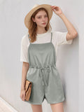 Buy Drawstring Waist Striped Overalls with Pockets by Faz