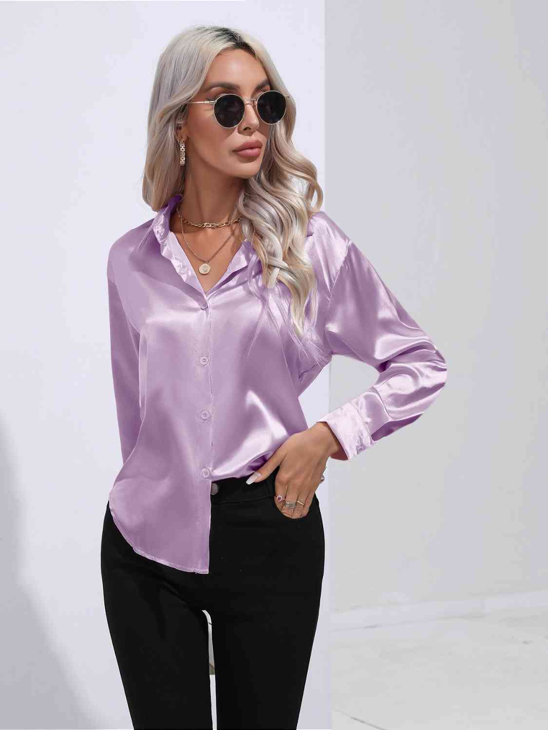 Buy Collared Neck Buttoned Long Sleeve Shirt by B&S