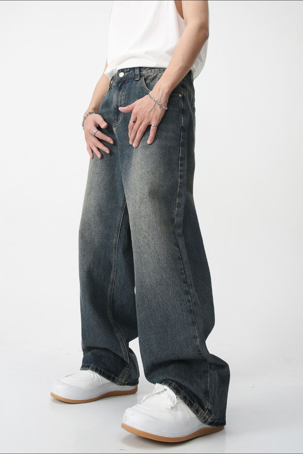 Buy Baggy Jeans with Pockets by Faz