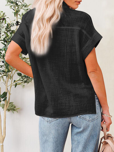 Buy Button Up Short Sleeve Shirt by T@D