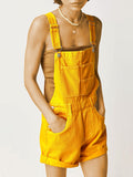Buy Square Neck Wide Strap Denim Overalls by Faz