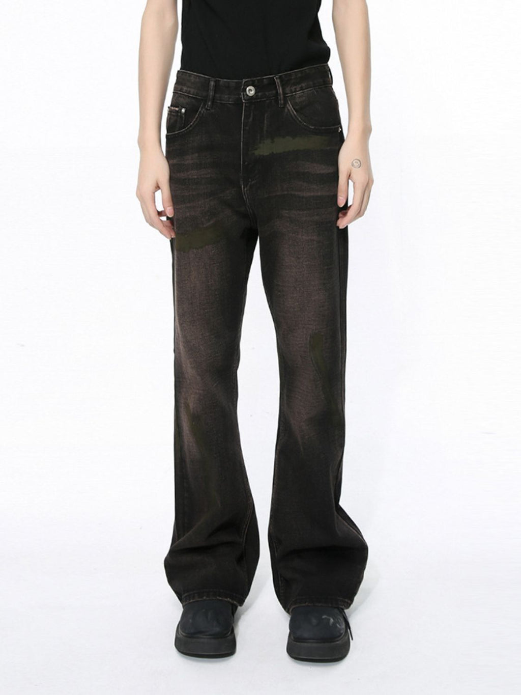 Buy Men's Clean Fit Bootcut Jeans with Pockets by Faz