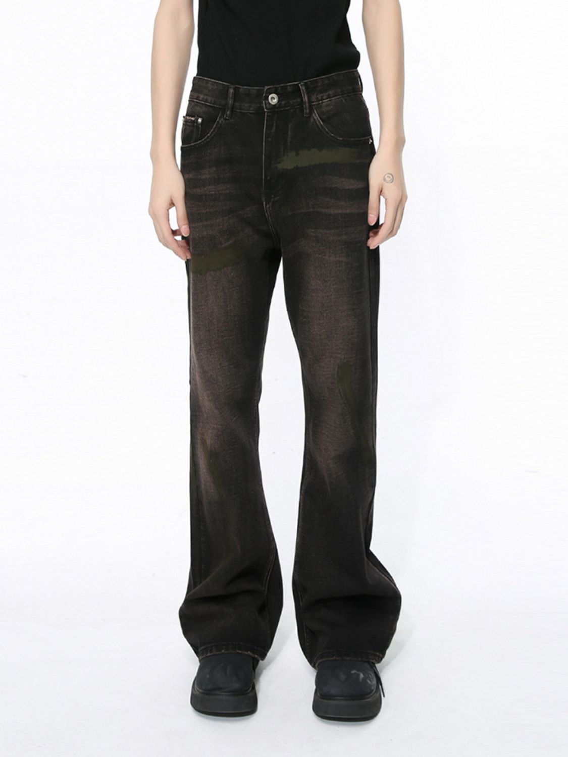 Buy Men's Clean Fit Bootcut Jeans with Pockets by Faz