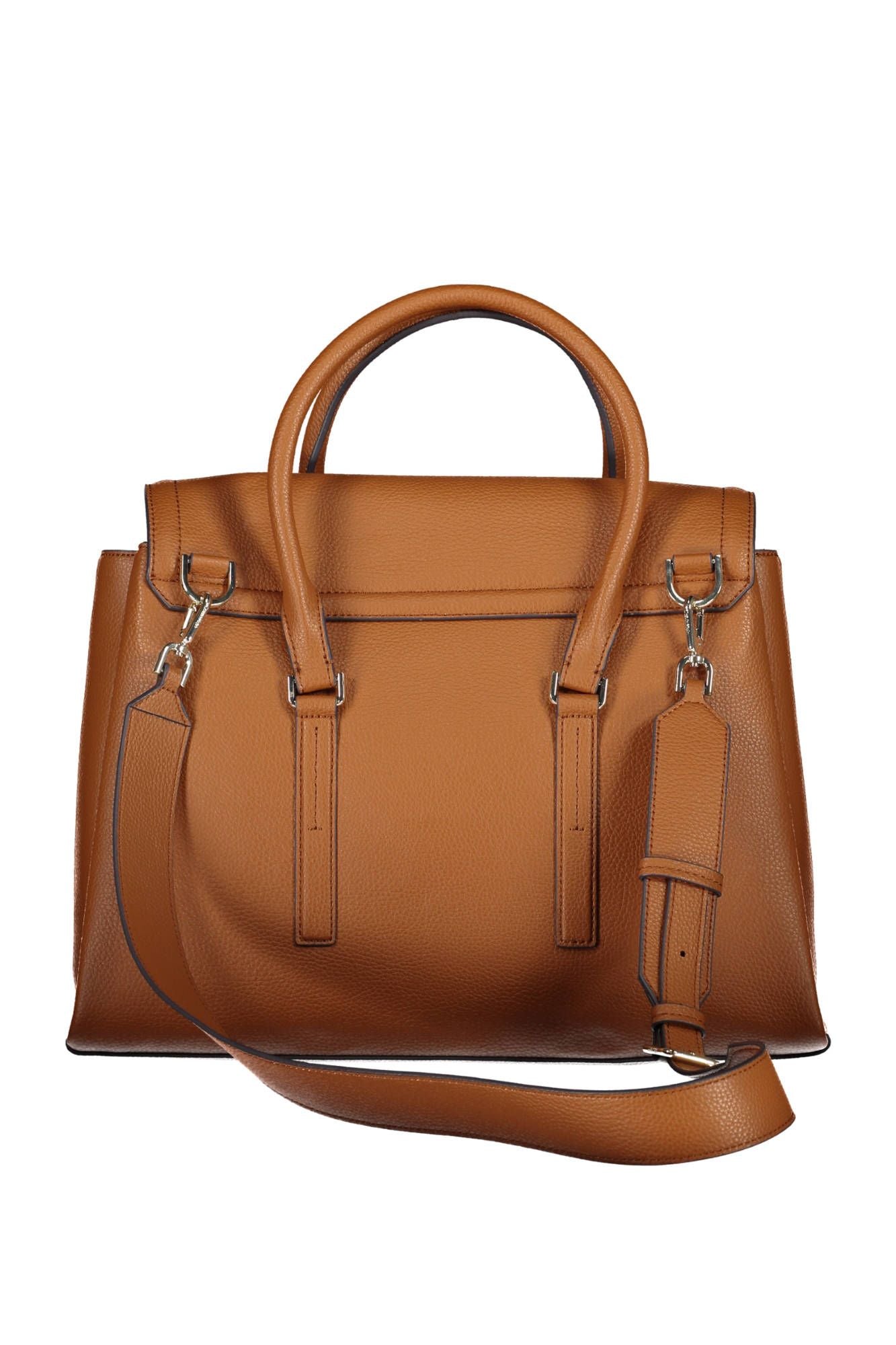 Elegant Brown Handbag with Contrasting Details