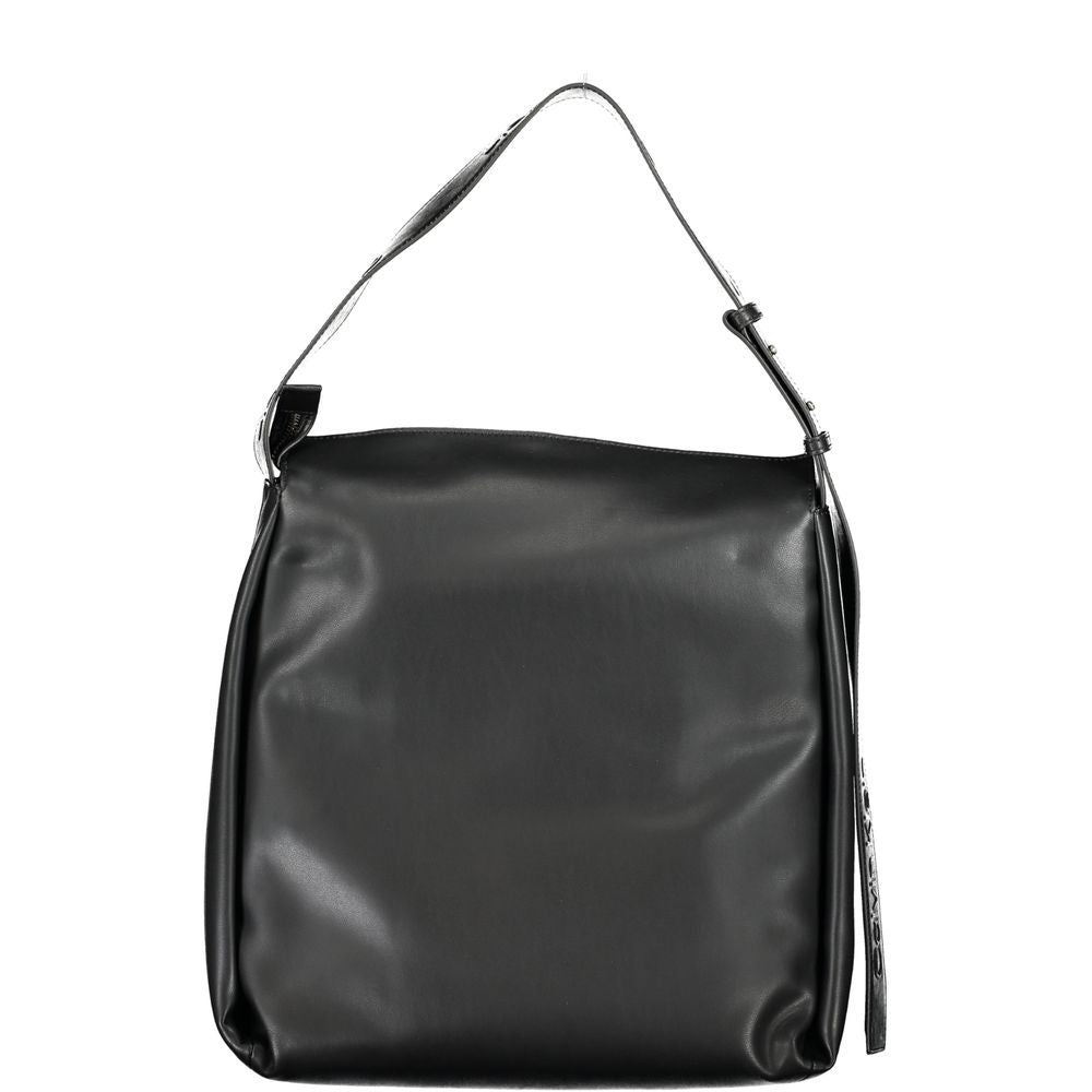 Black Polyester Handbag