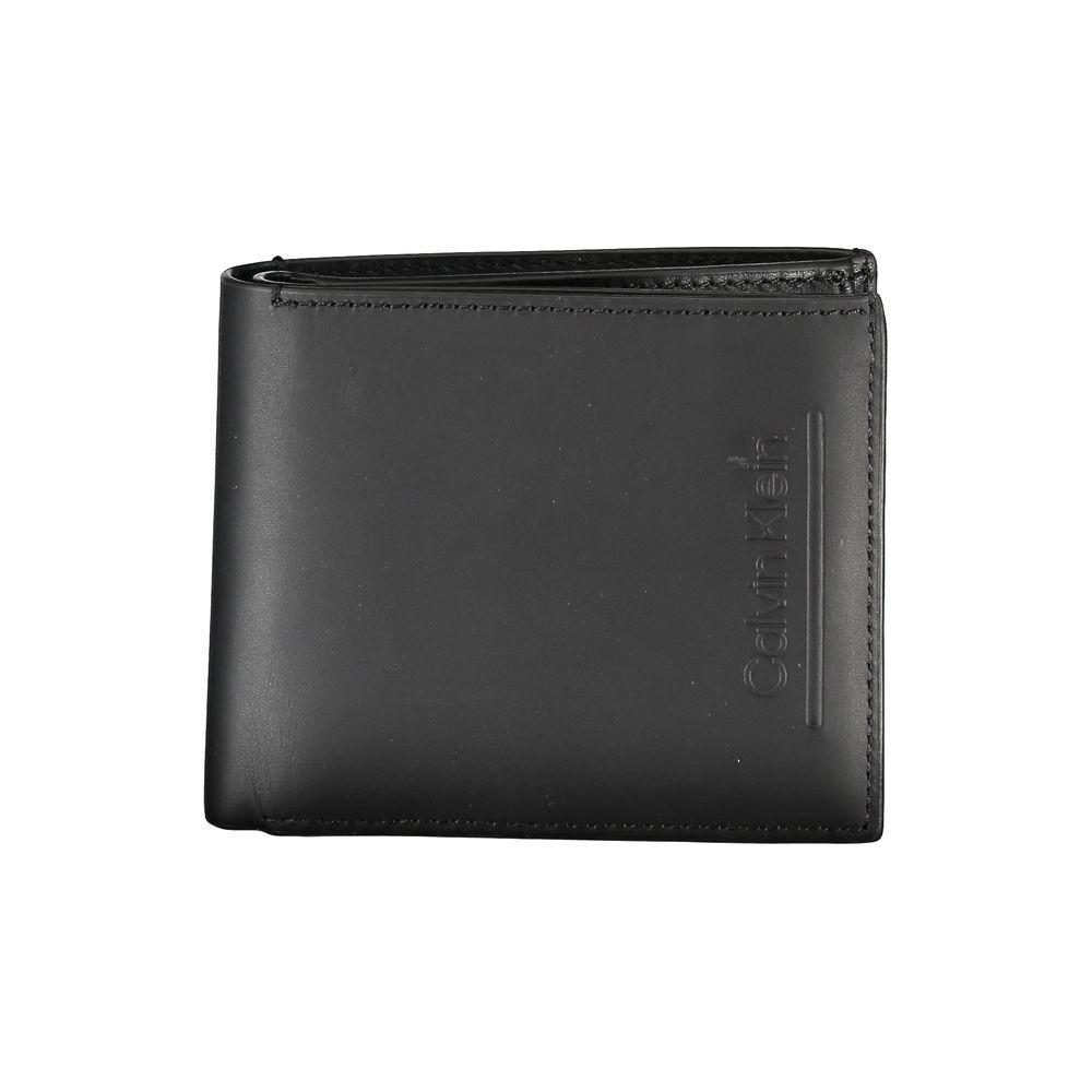 Black Leather RFID Wallet with Coin Purse