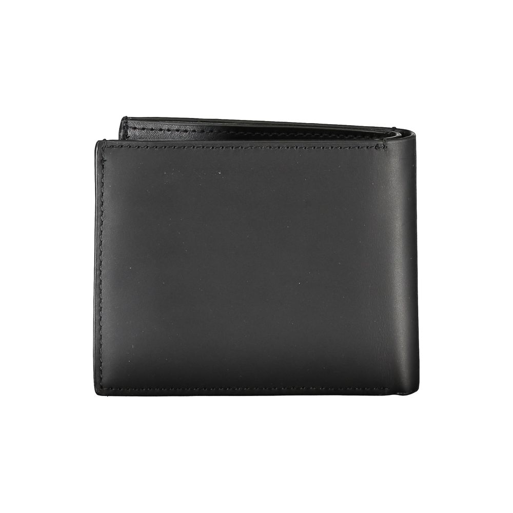 Black Leather RFID Wallet with Coin Purse