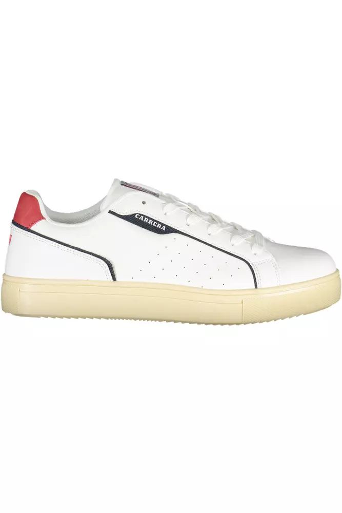 Sleek White Sneakers with Contrasting Accents