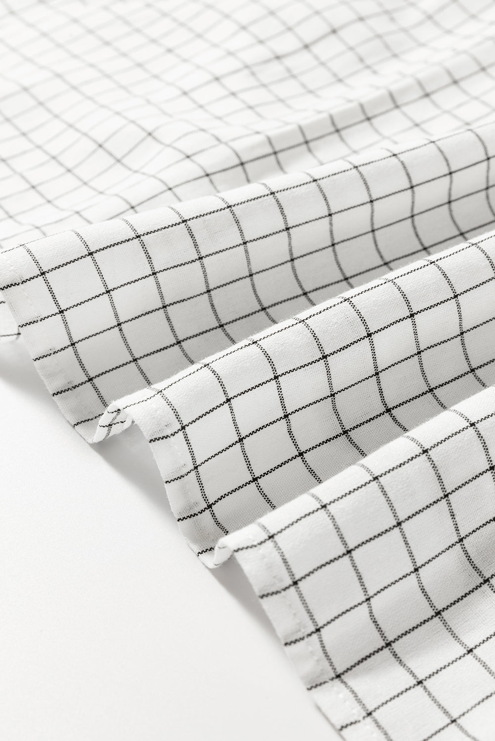 Buy Frill Plaid Notched Balloon Sleeve Mini Dress by Faz