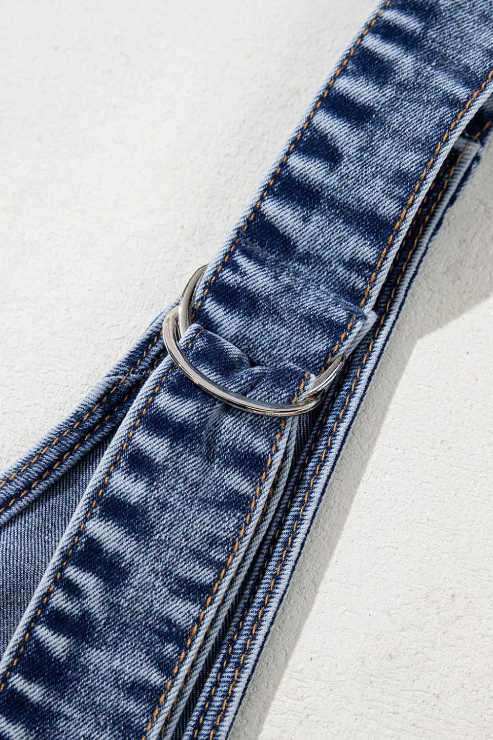 Buy U Neck Patched Pocket Denim Overalls by Faz