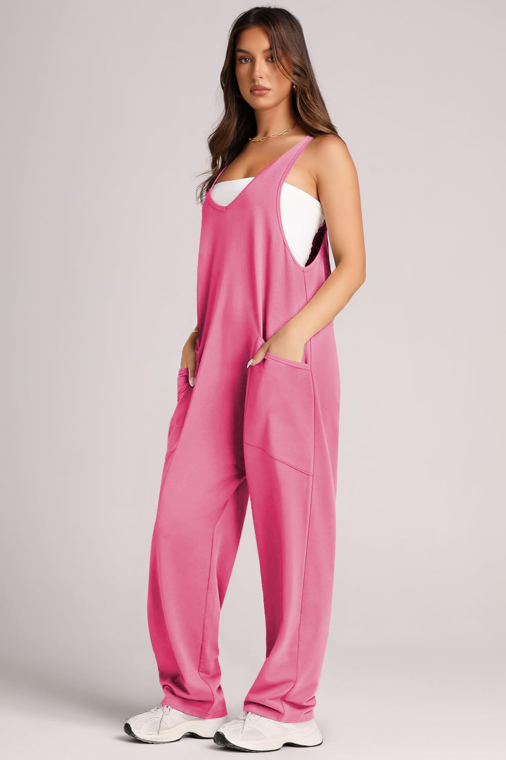 Buy V-Neck Wide Strap Overalls by Faz