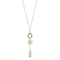 Solar Quartz + Crystal Y Necklace