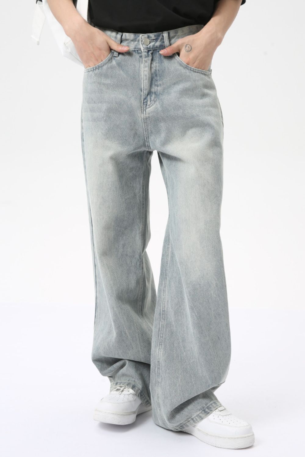 Buy Wide Leg Jeans with Pockets by Faz