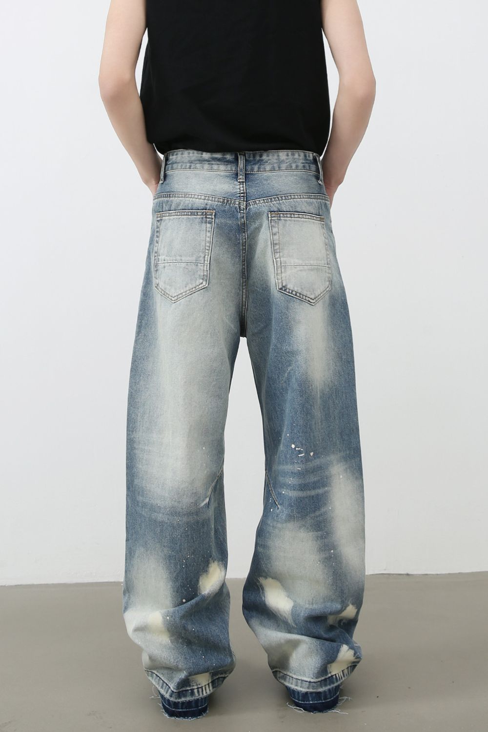 Buy Men's Distressed Wide Leg Jeans by Faz