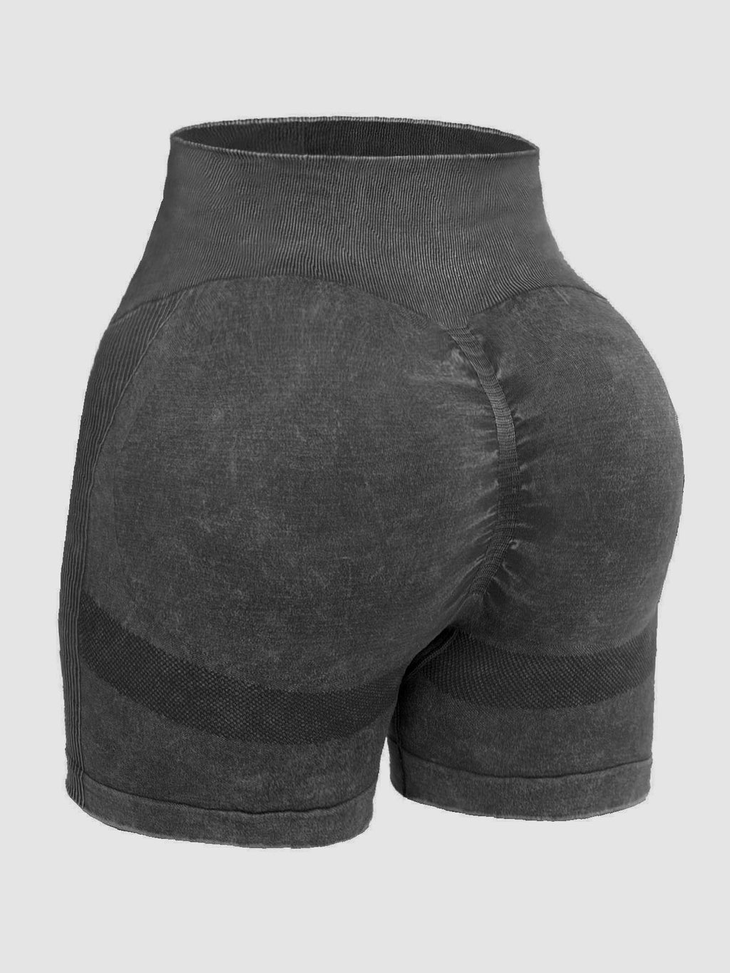 Buy Washed High Waist Active Shorts by Faz